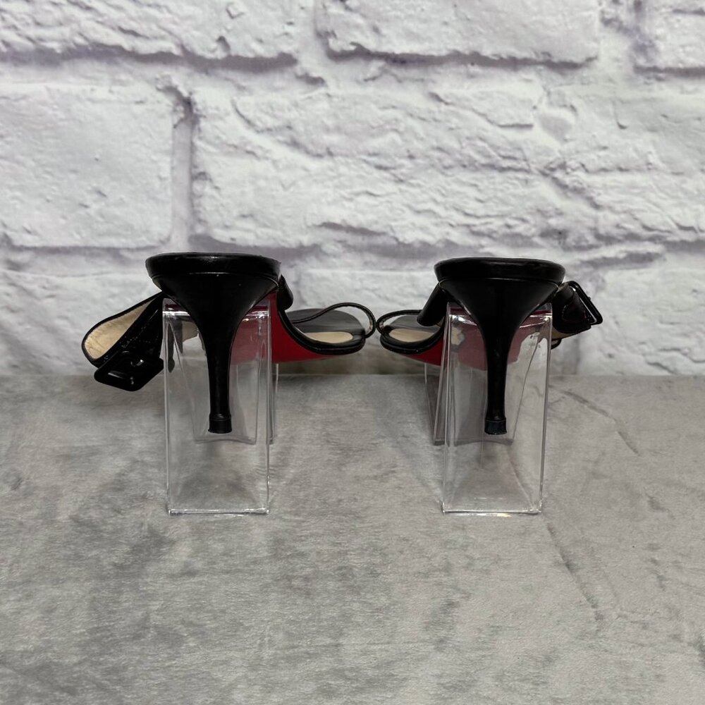 Christian Louboutin Black Leather Slides - Picture 4 of 6